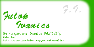 fulop ivanics business card